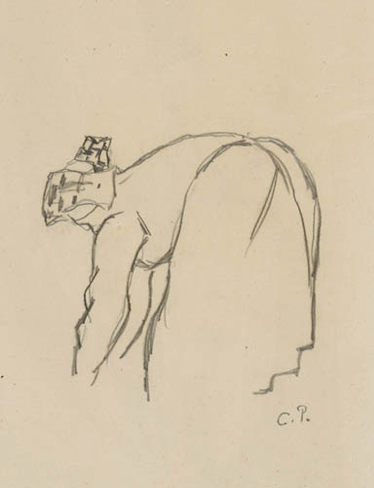 Étude d'une femme Bretagne by Camille Pissarro