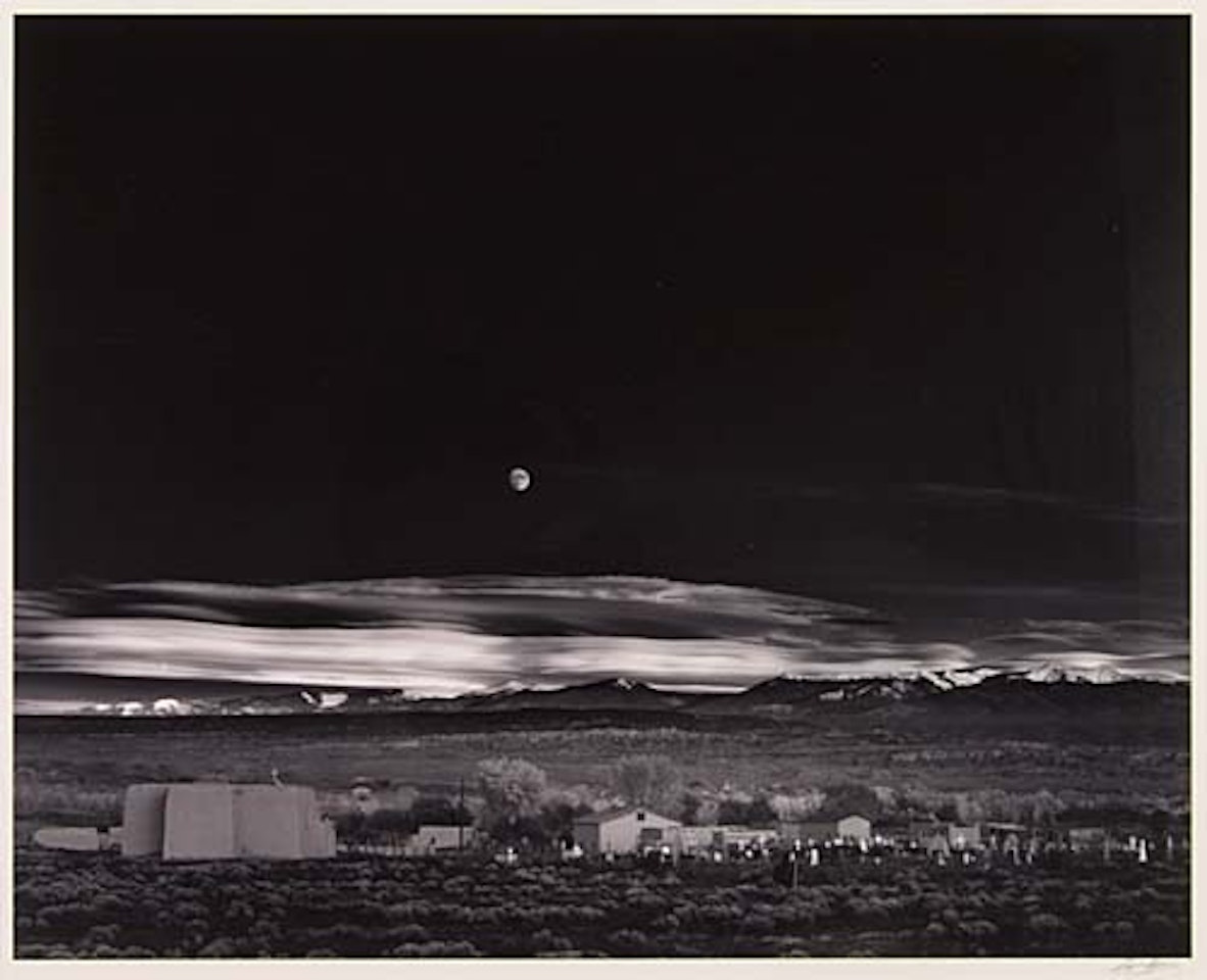 Moonrise, Hernandez, New Mexico. by Ansel Adams