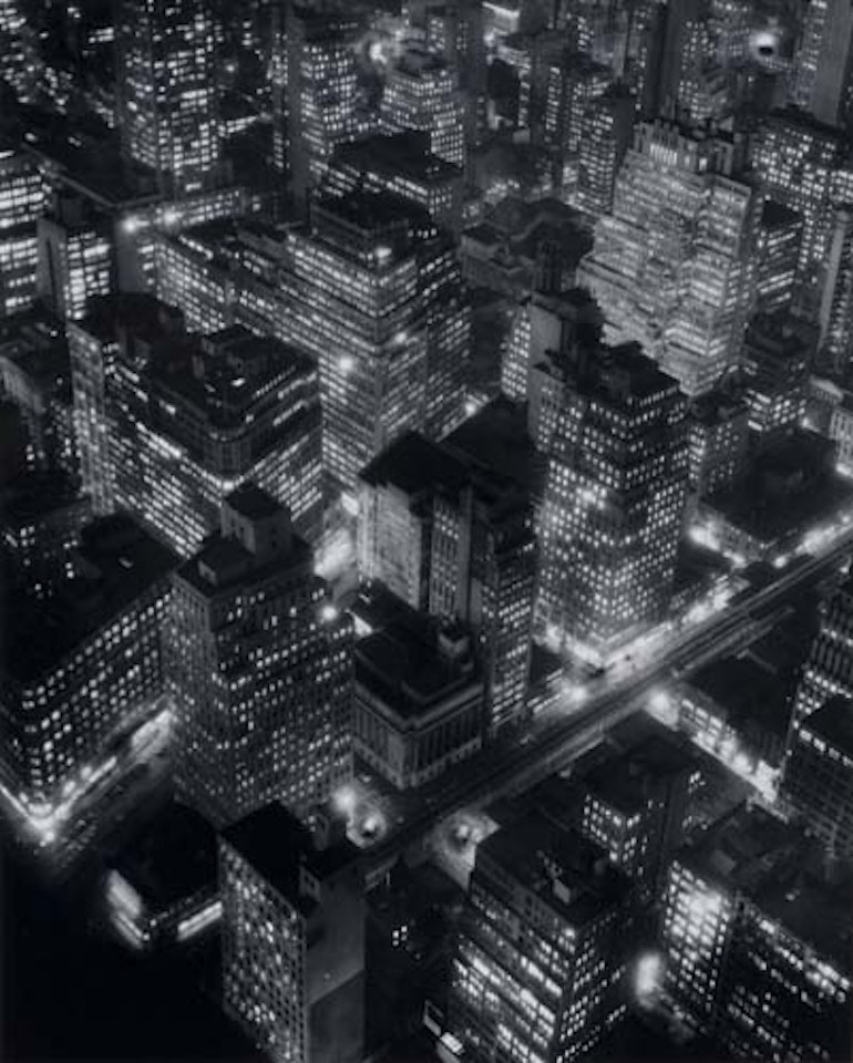 New York at Night. by Berenice Abbott