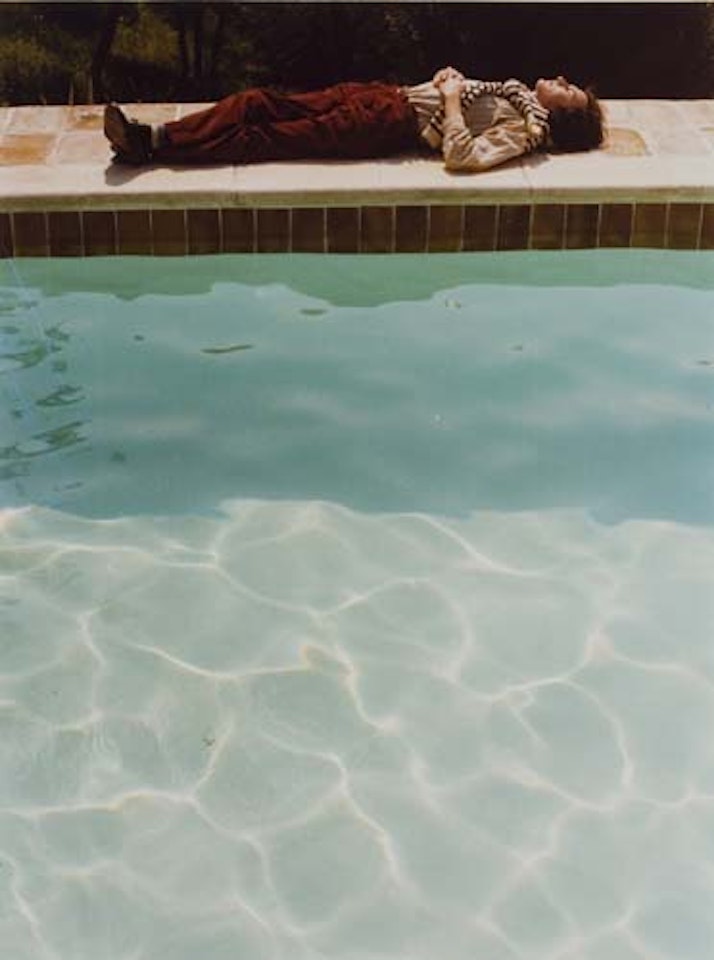 Untitled (Peter beside the pool) by David Hockney