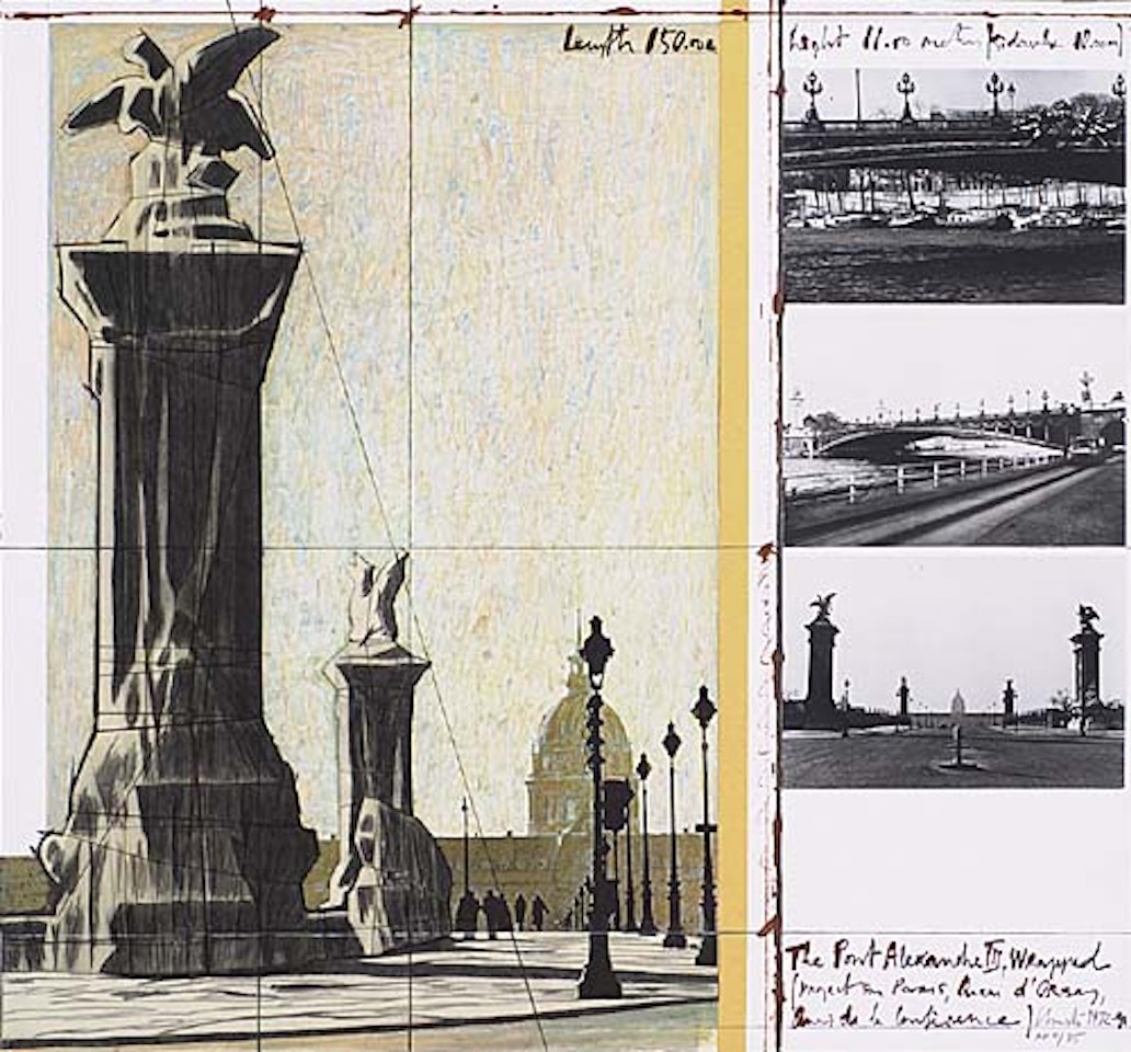 The Pont Alexandre III, Wrapped, Project for Paris by Christo