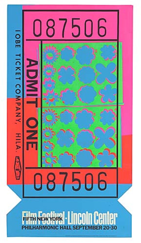 Lincoln Center Ticket by Andy Warhol