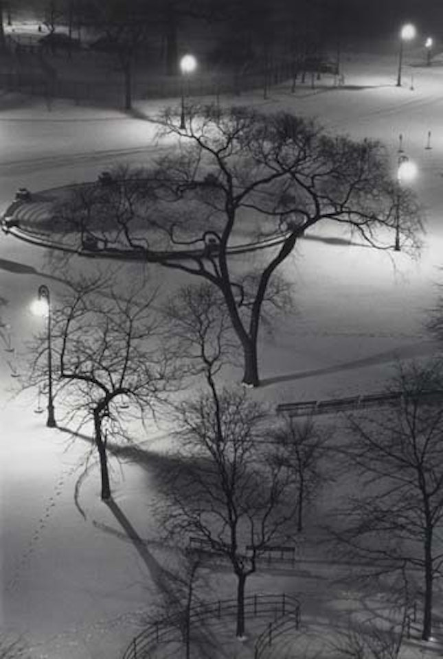 Washington Square at Night by André Kertész