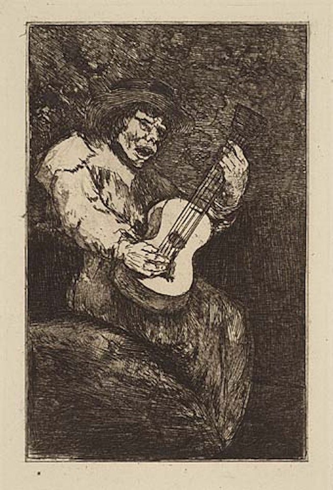Aveugle Enlevé sur les Corenes d'Un Tauréau (Dios se lo Pague a Usted) by Francisco José de Goya