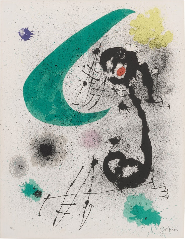 L'Oiseau Migrateur, Plate 1 (Mourlot 651) by Joan Miró