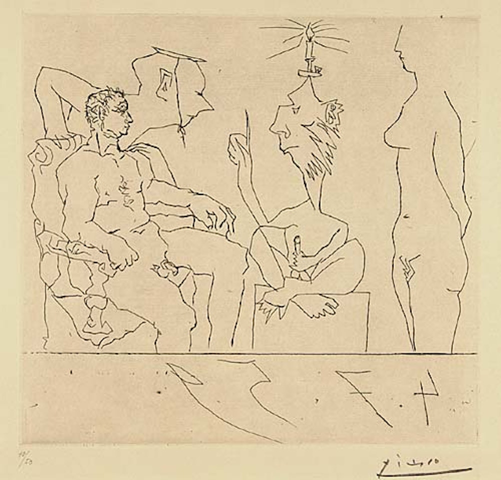 Scène aux Quatre Personnages by Pablo Picasso