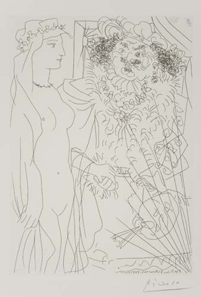 Rembrandt et Femme au Voile by Pablo Picasso