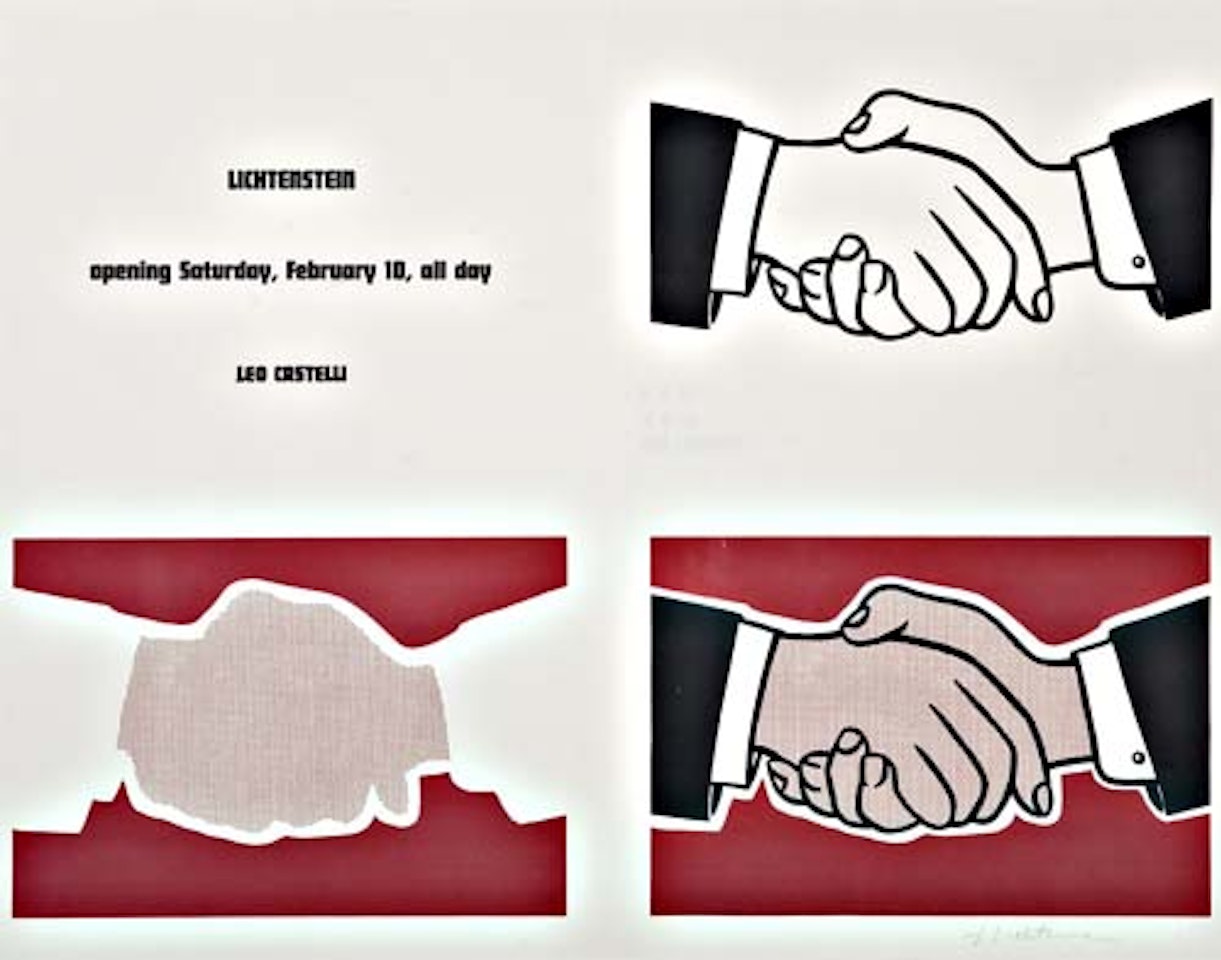 Handshake Poster by Roy Lichtenstein