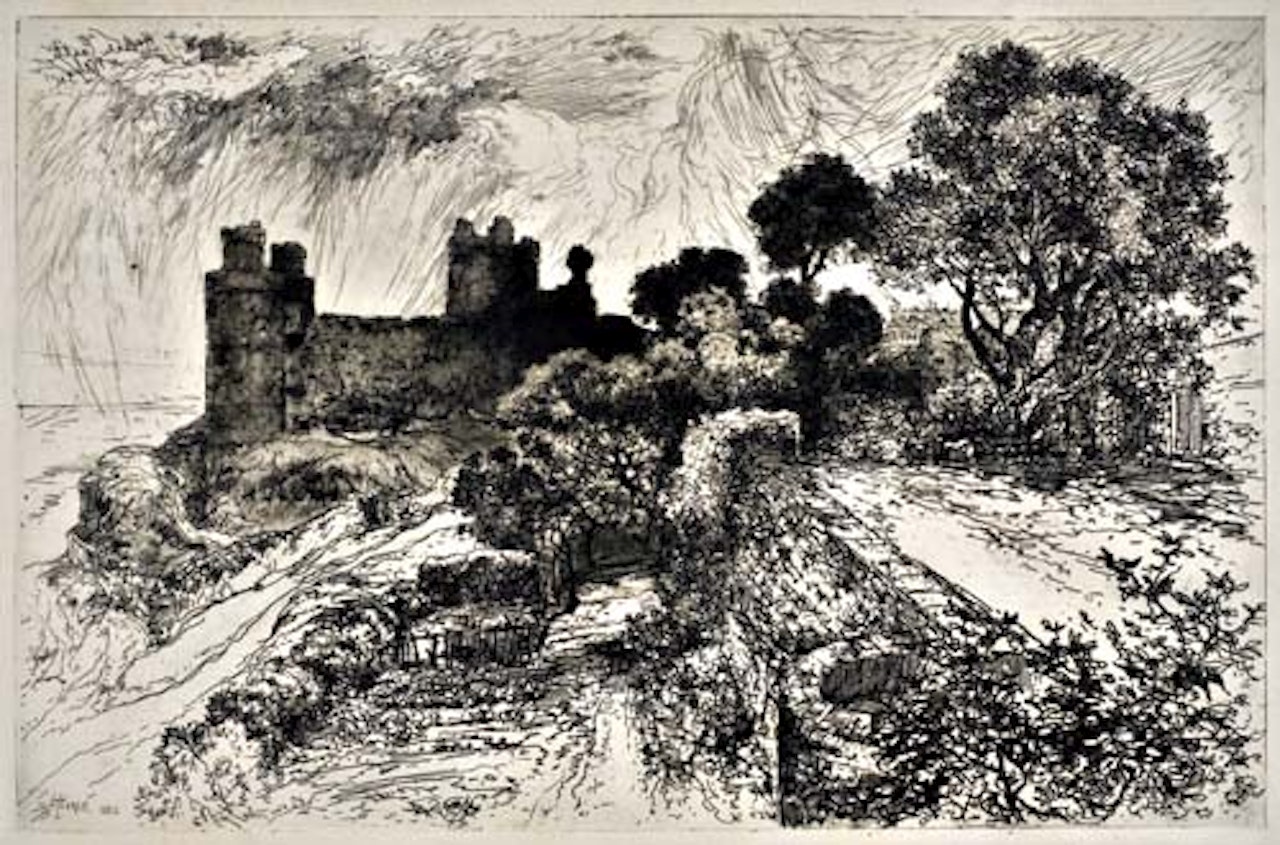 Harlech Castle--Wales by Thomas Moran