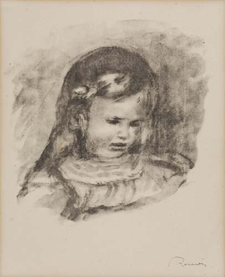 Claude Renoir, la tête baisée by Pierre-Auguste Renoir
