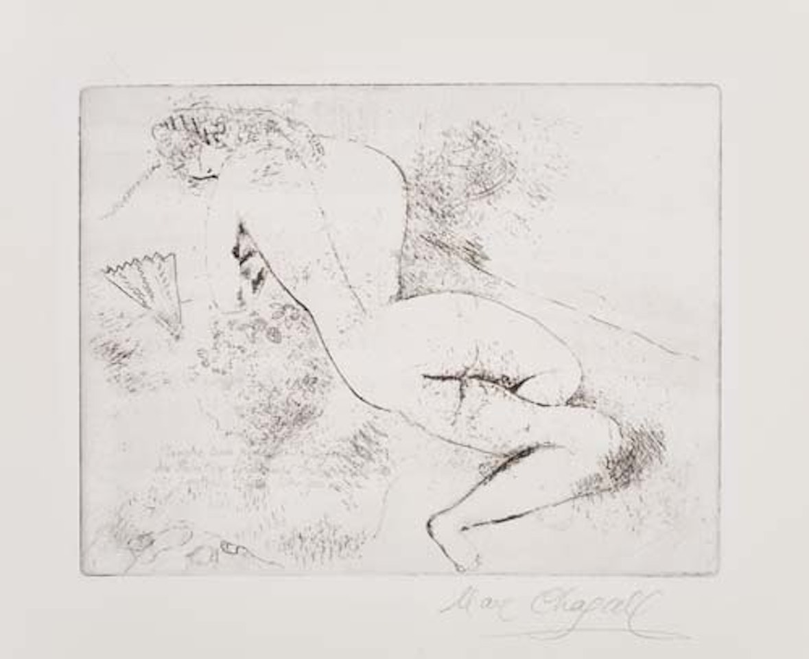 Akt mit Fächer by Marc Chagall