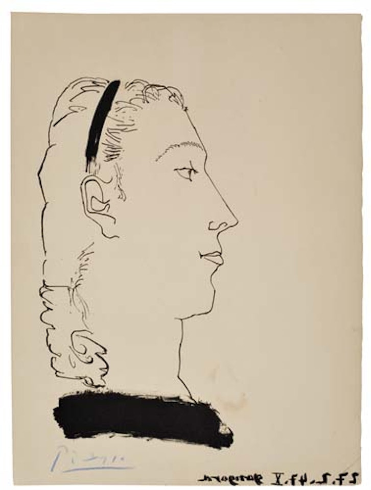 Femme blond de profil by Pablo Picasso