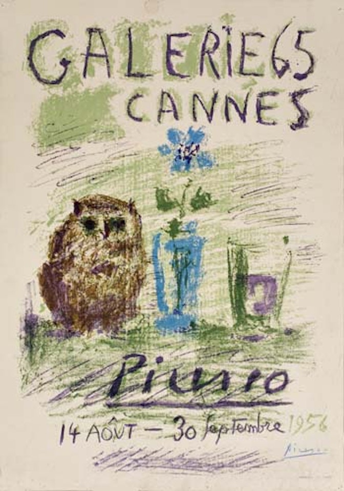 Hibou, Verre et Fleur by Pablo Picasso