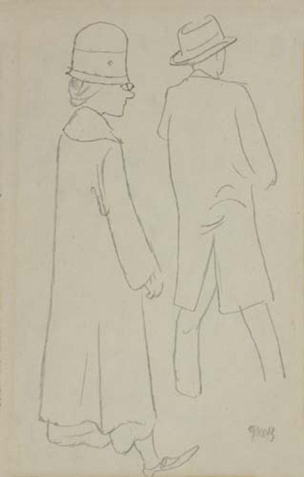 Herr und Dame mit Hute by George Grosz
