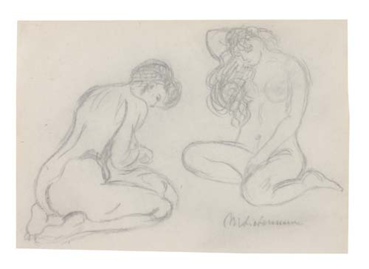 Zwei Akt by Max Liebermann