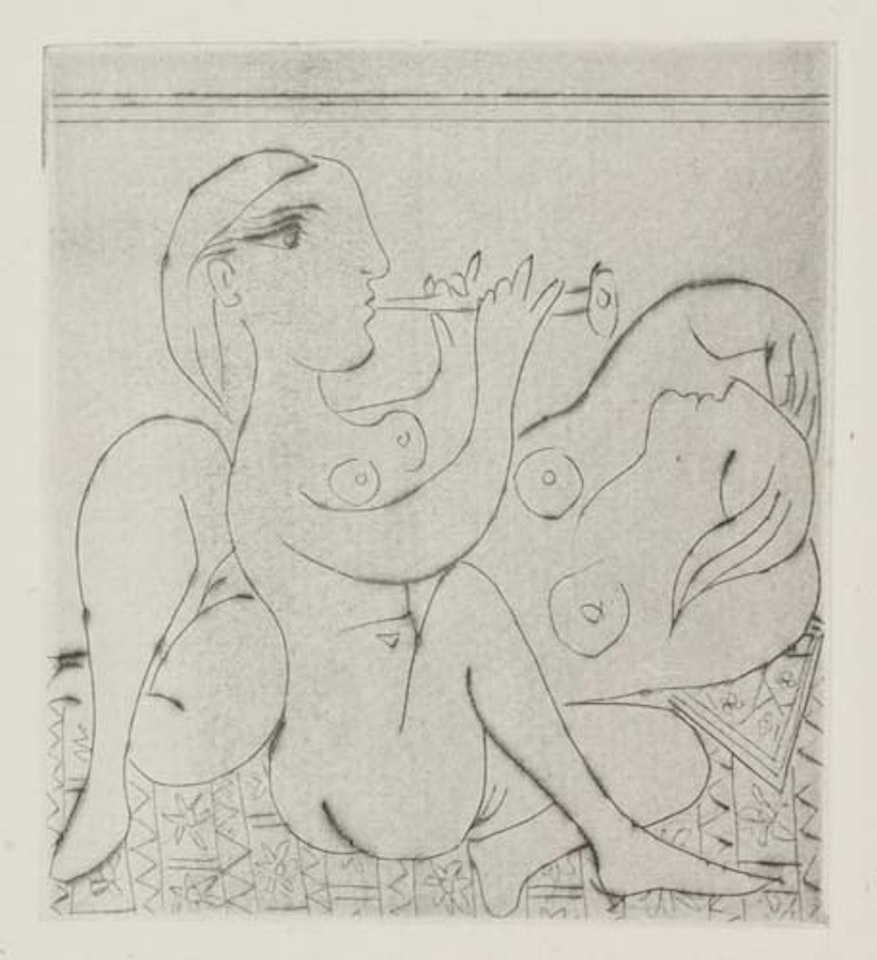 Dormeuse et Flutiste by Pablo Picasso