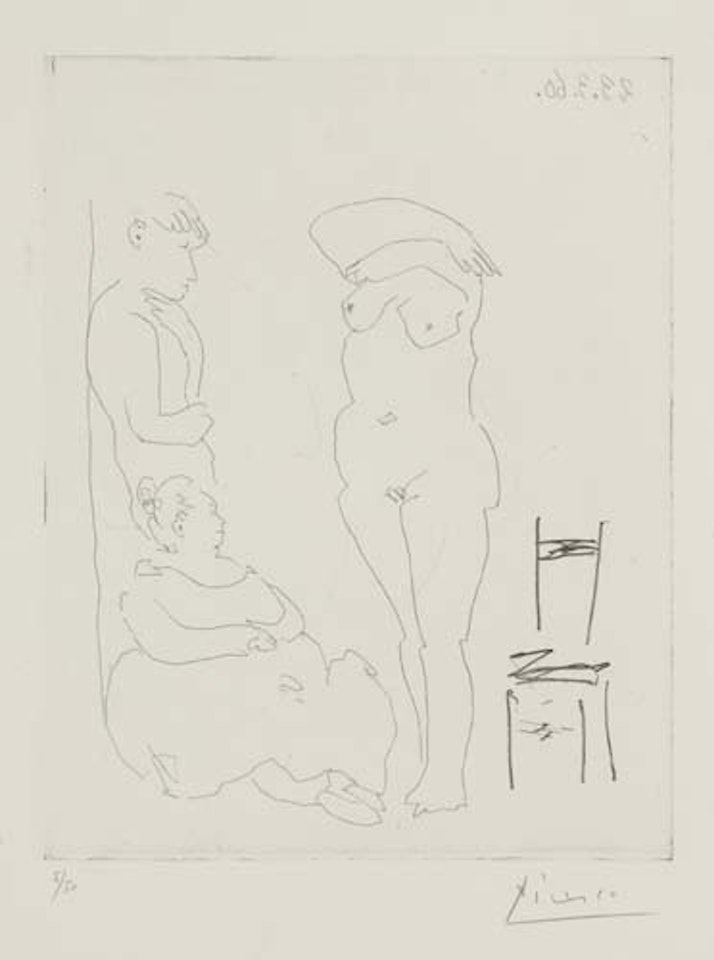 Personnages et Nu by Pablo Picasso