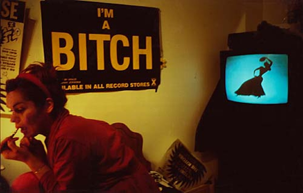 Chiclet doing her makeup by Nan Goldin