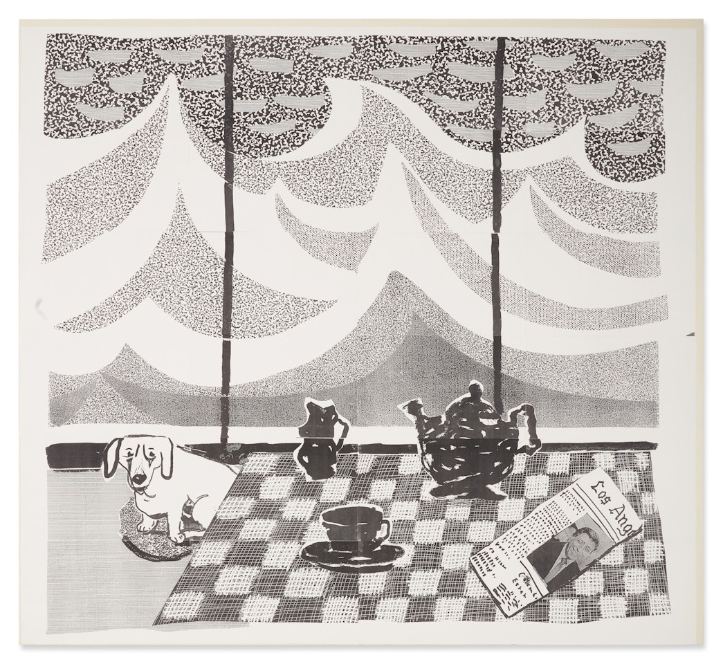 Breakfast with Stanley in Malibu, Aug. 23, 1989 by David Hockney