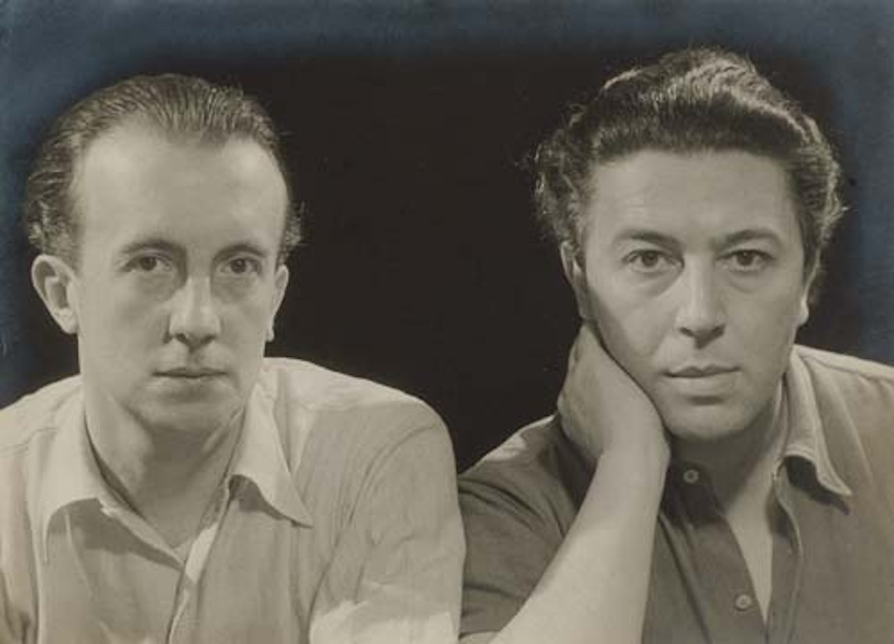 Paul Eluard and André Breton by Man Ray