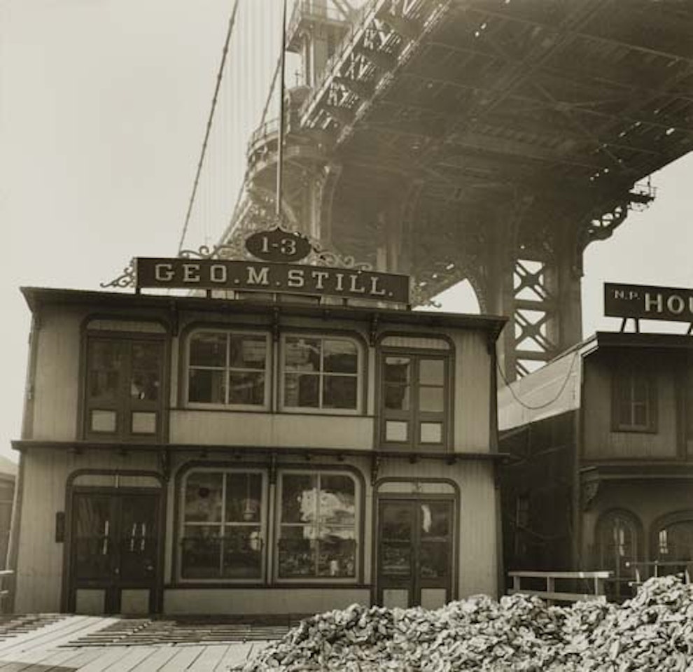 Oyster Houses, South Street and Pike Slip by Berenice Abbott