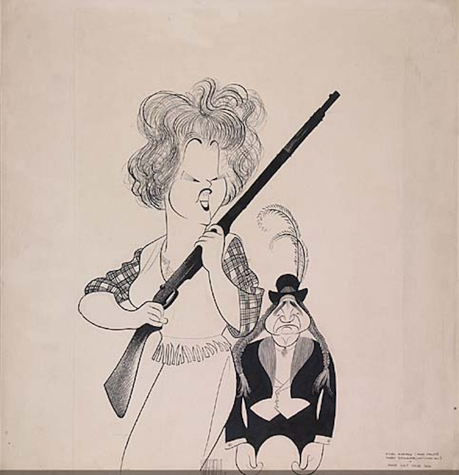 Annie get your gun, Ethel Merman and Harry Belaver by Al Hirschfeld