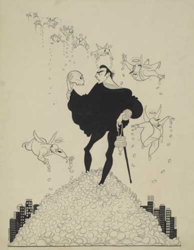 John Barrymore as Hamlet by Al Hirschfeld