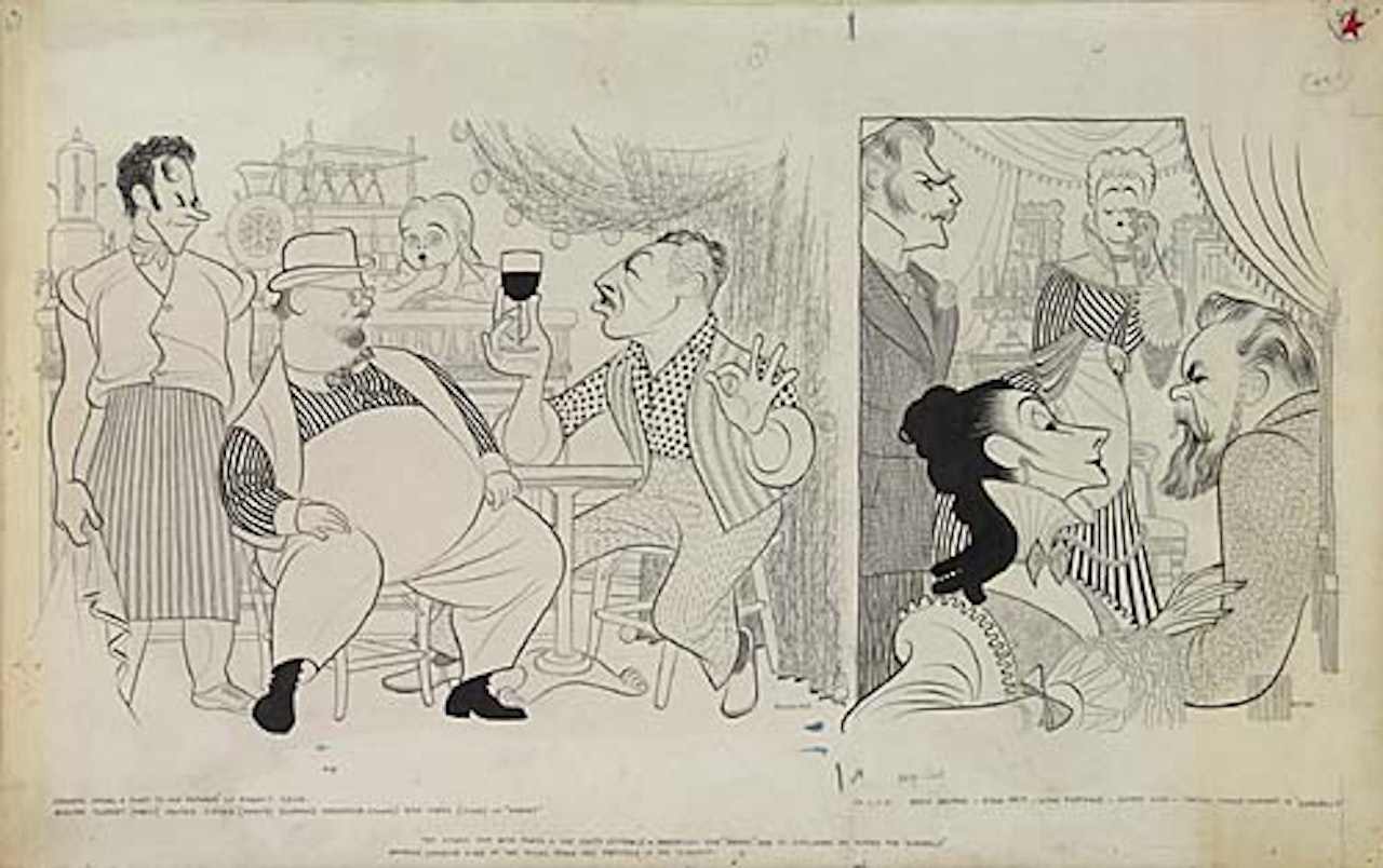 Quadrille and Fanny by Al Hirschfeld