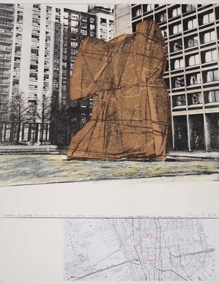 Wrapped Sylvette, Project for Washington Square Village, New York by Christo