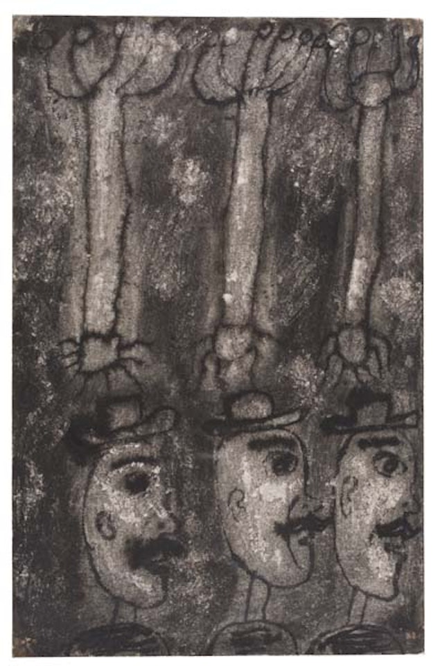 Trois Hommes dans la Fôret by Jean Dubuffet