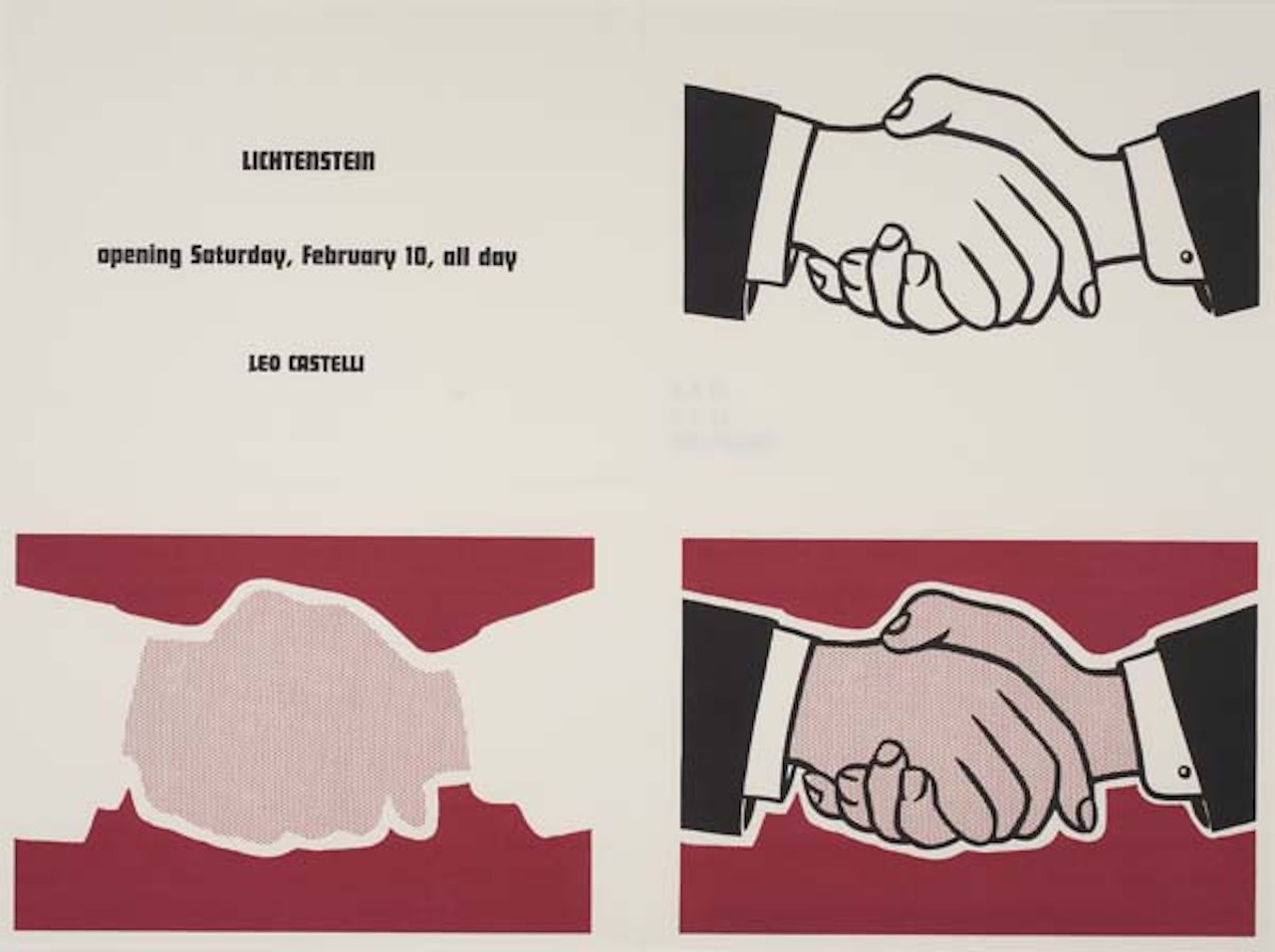 Castelli Handshake Poster by Roy Lichtenstein