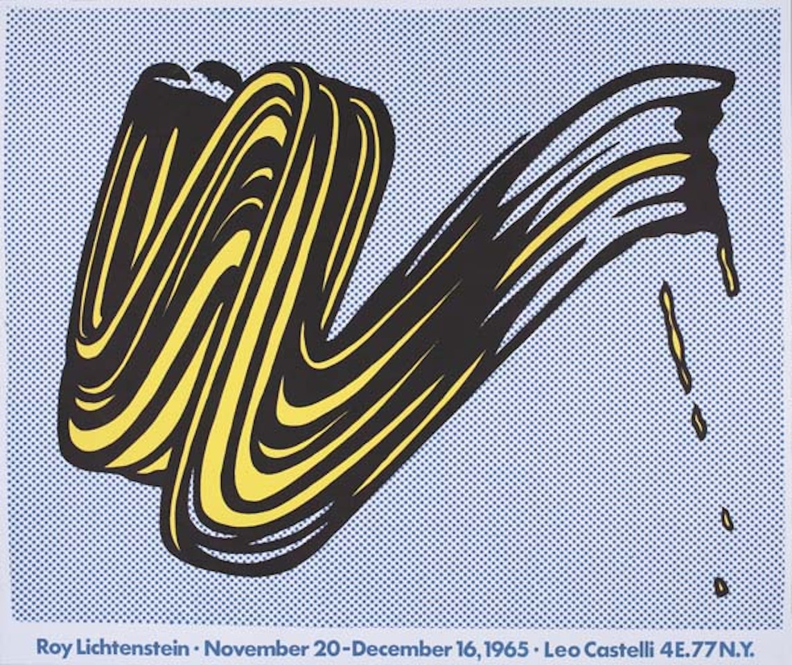 Brushstroke Poster * Brushstrokes Poster by Roy Lichtenstein