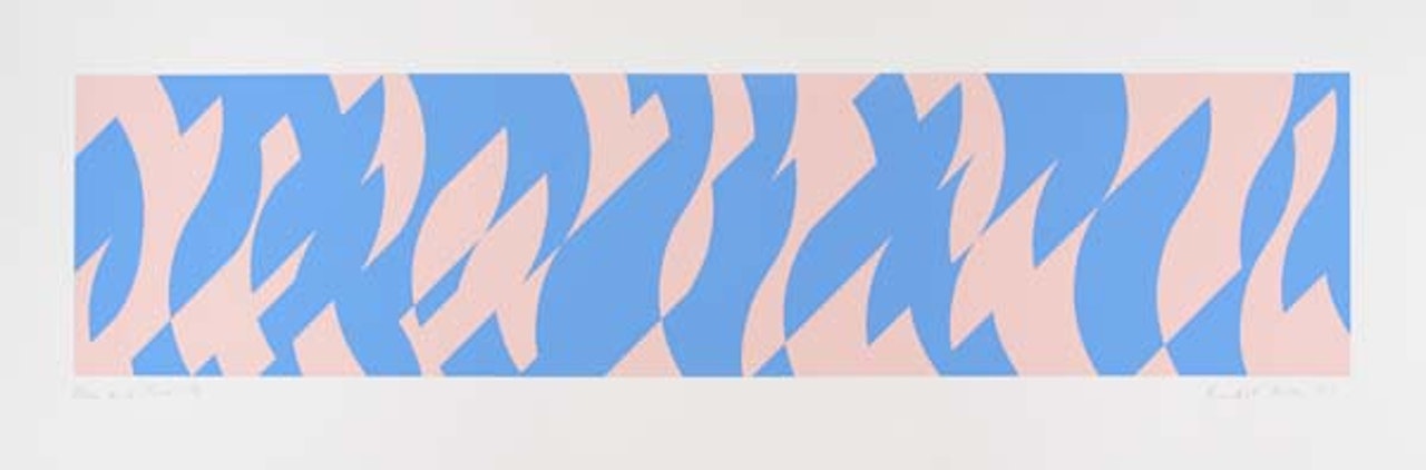 Blue and Pink by Bridget Riley