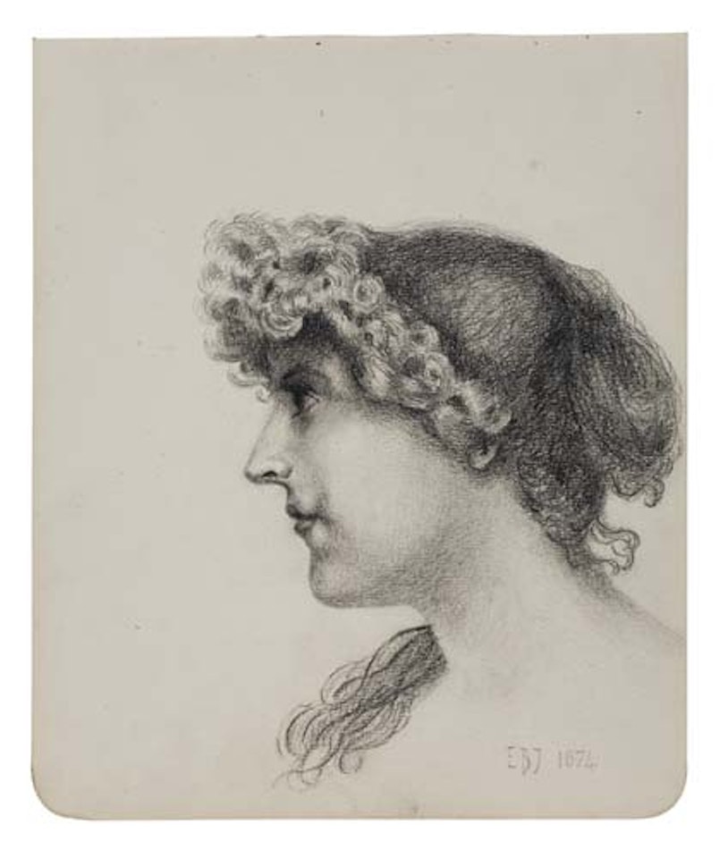 Portrait Study by Edward Coley Burne-Jones