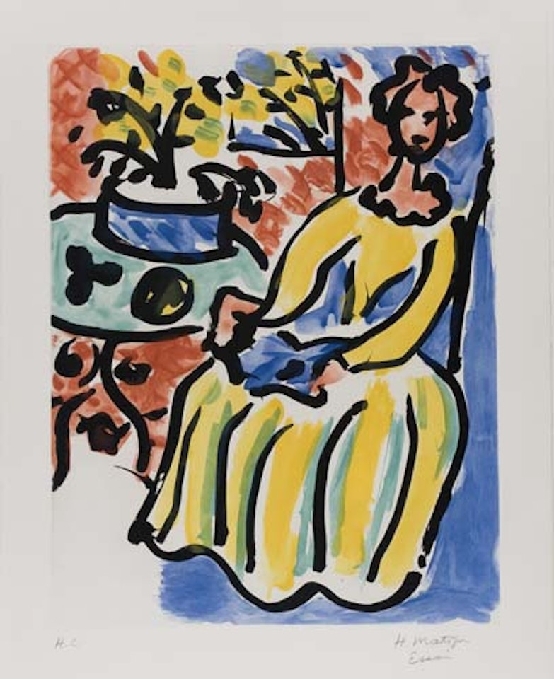 Marie-José en robe jaune by Henri Matisse