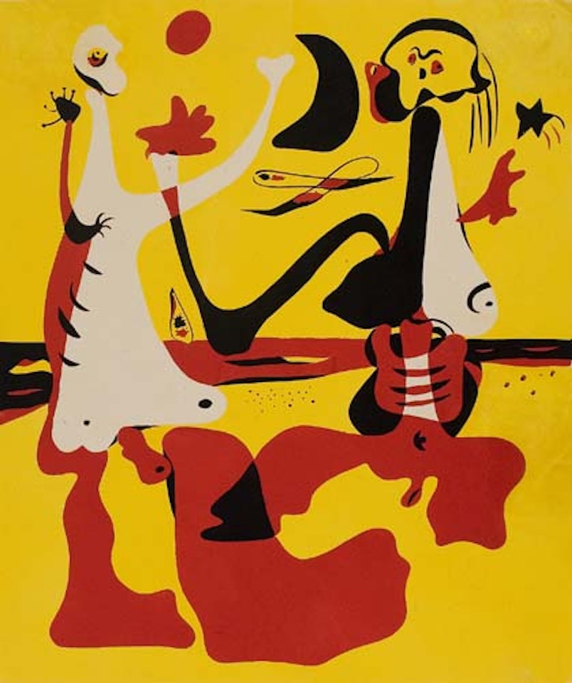Personnages devant la Mer by Joan Miró