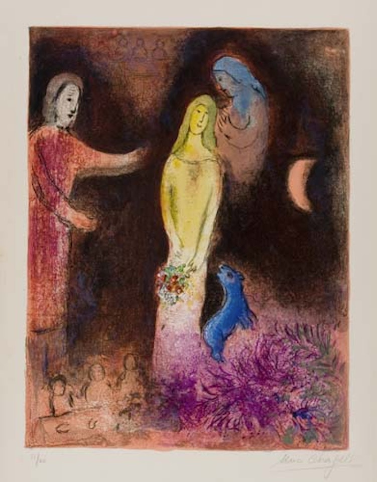 Chloë vêtue et coiffée par Cléareste by Marc Chagall