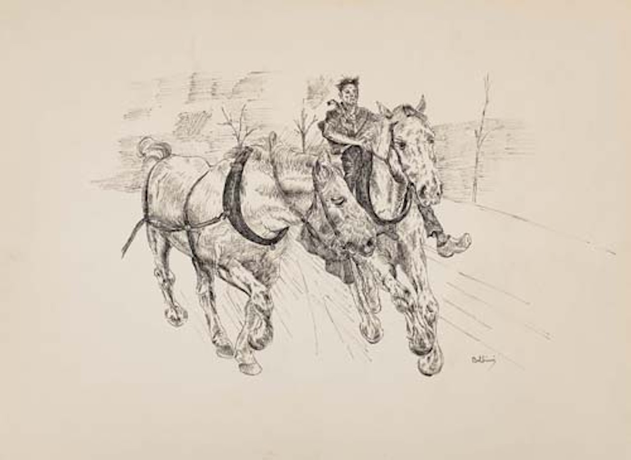 Cheveaux de relais by Giovanni Boldini