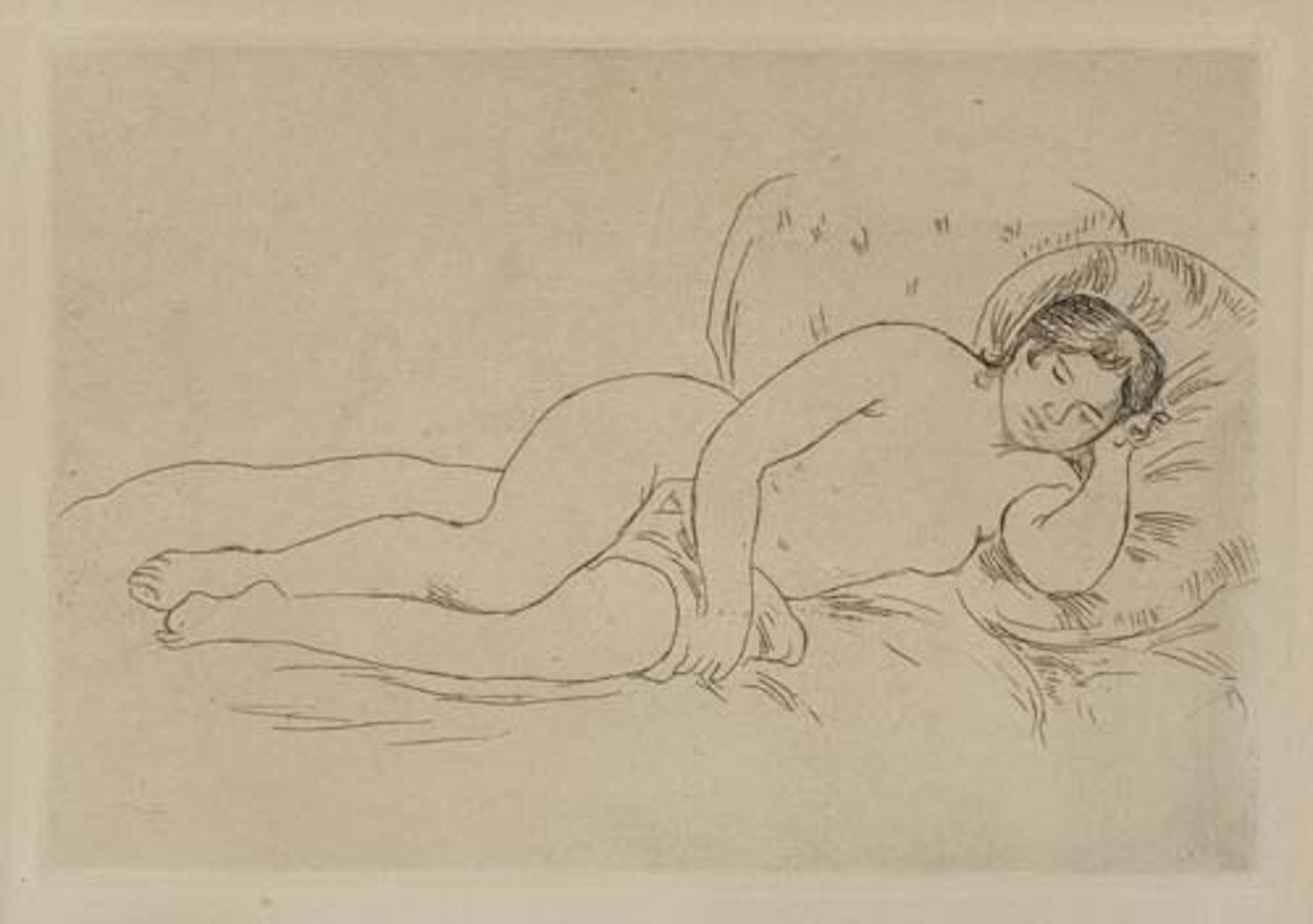 Femme nue couché, tournée à droite by Pierre-Auguste Renoir