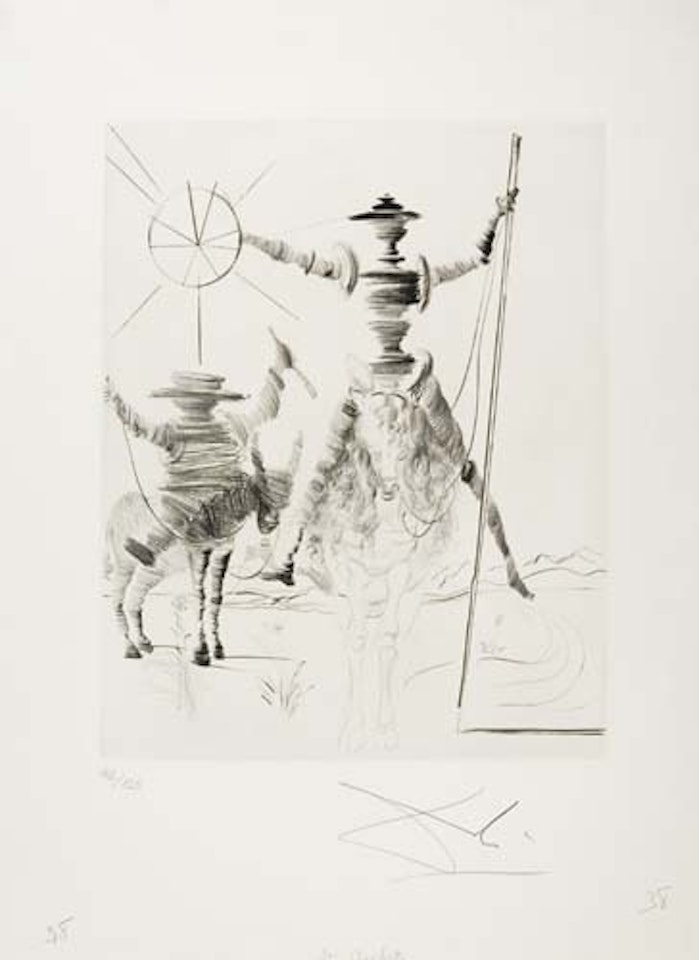 Don Quichotte and Sancho Panza by Salvador Dali