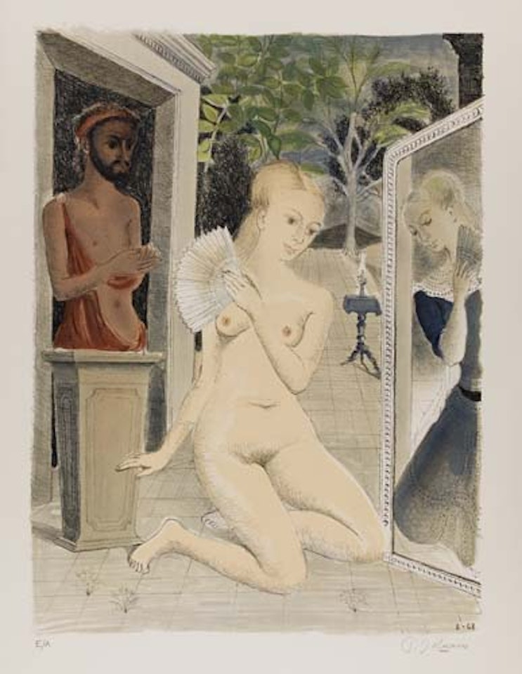 L'Eventail by Paul Delvaux