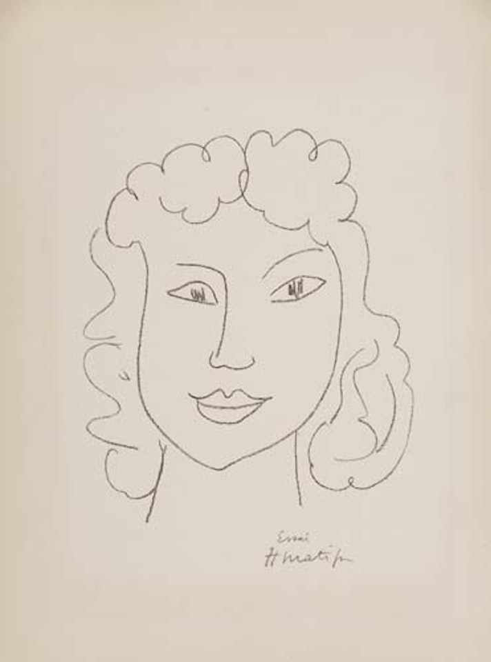 Tête de jeune fille de face by Henri Matisse