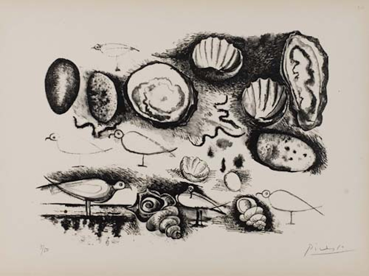 Coquillages et Oiseaux by Pablo Picasso