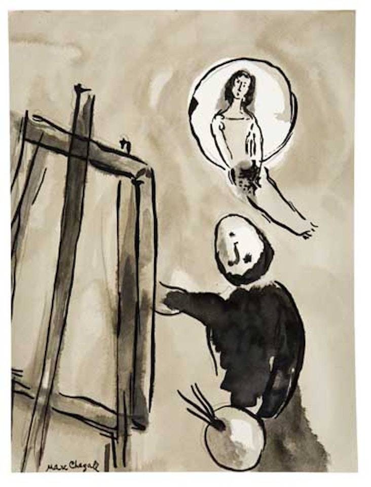 Le Peintre et son Modèle by Marc Chagall