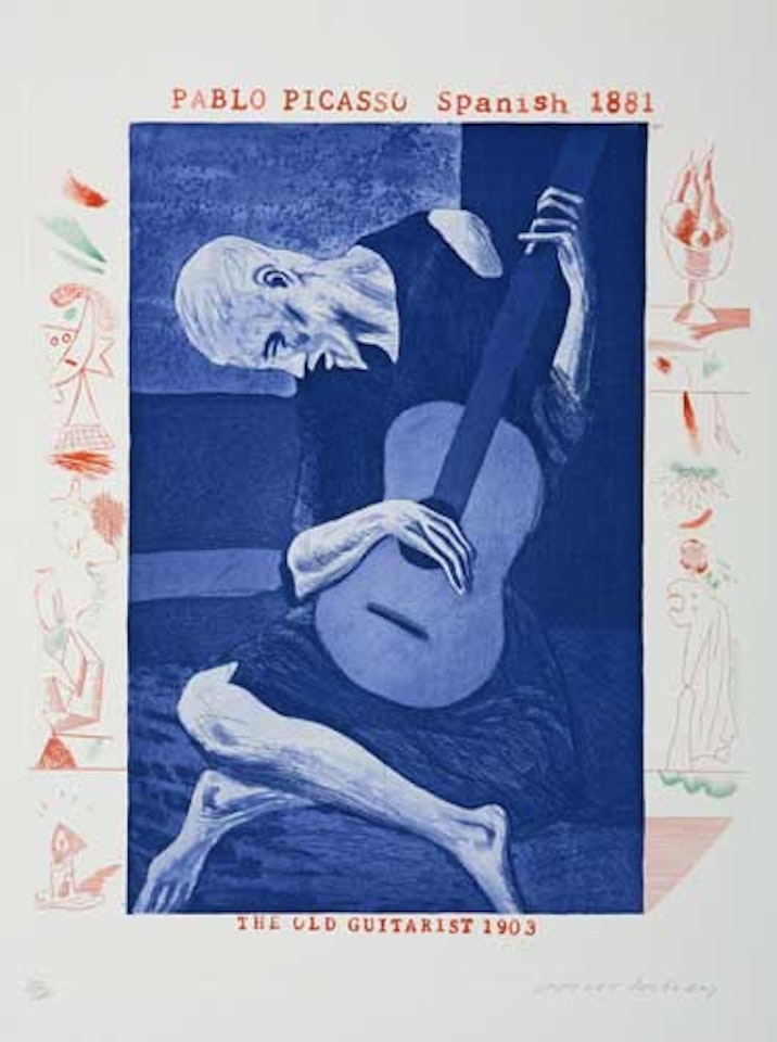 The Old Guitarist by David Hockney