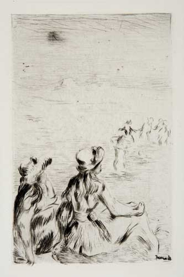Sur la Plage à Berneval by Pierre-Auguste Renoir
