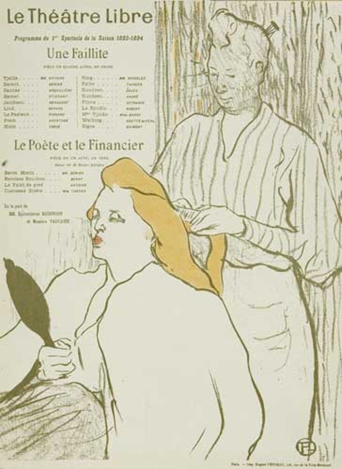 La Coiffure, Programme du Théâtre Libre by Henri de Toulouse-Lautrec