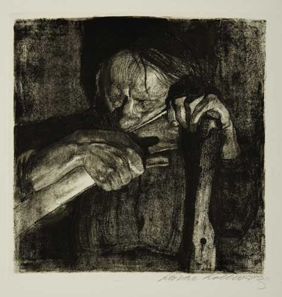 Beim Dengeln by Kathe Kollwitz