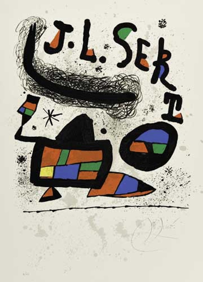 Poster for the Exhibition J. L. Sert by Joan Miró