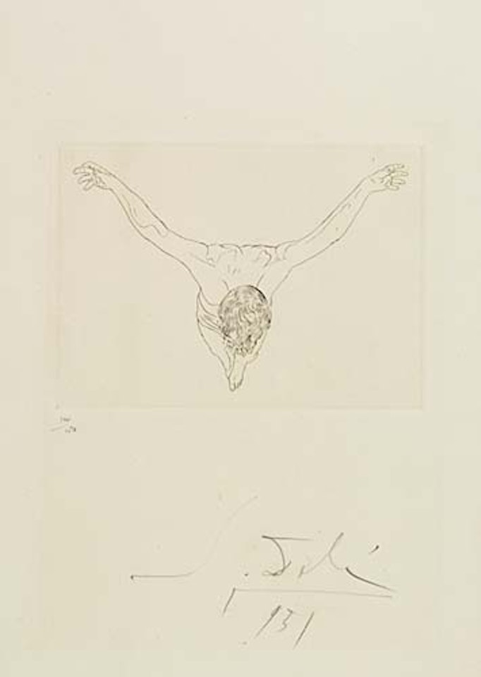 Study for the Crucified Christ by Salvador Dali